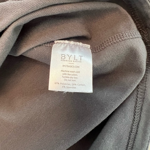 BYLT Drop Cut Lux Shirt Men’s Gray Short Sleeve Athletic Fit Men's Size Large - Picture 5 of 5